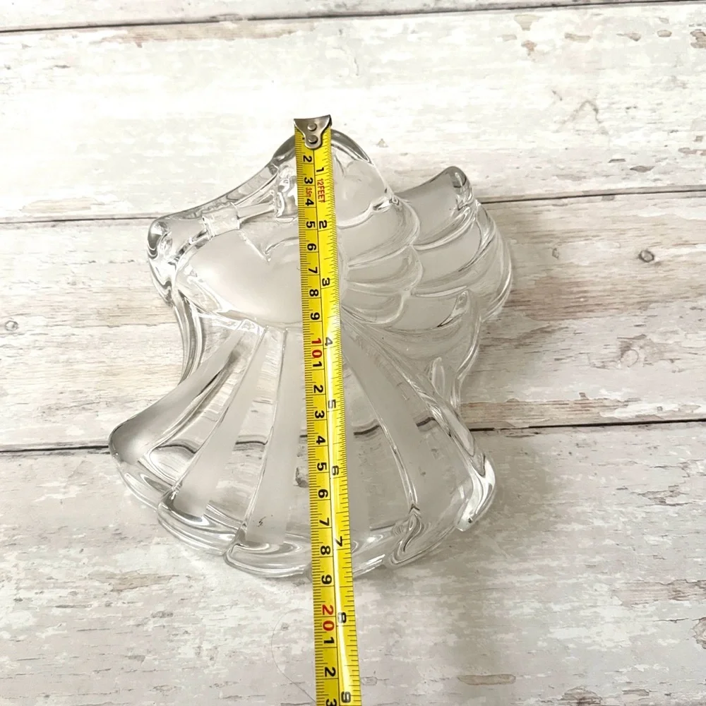 Glass Angel Candy Dish Holiday Servewear Dishes Hosting Party Decor Clear